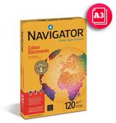 Papier do drukarek - NAVIGATOR Navigator nav1030 ekstra gładki papier do drukowania kolorowych dokumentów (120 G/M, format A3) 500 arkuszy białe NAV1203 - miniaturka - grafika 1