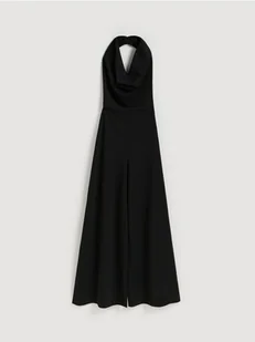 Reserved - Kombinezon z szerokimi nogawkami - czarny - Kombinezony - miniaturka - grafika 1