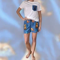 Piżamy damskie - Piżama Unisex bawełniana w koty - miniaturka - grafika 1