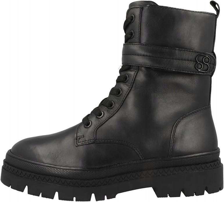 S.Oliver Skórzane Czarne Botki Damskie 40 1Żde