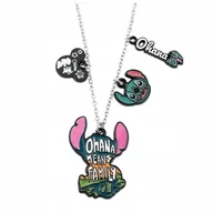 Biżuteria dla dzieci - Naszyjnik Stitch „Ohana Means Family” - stylowy naszyjnik z zawieszkami - miniaturka - grafika 1