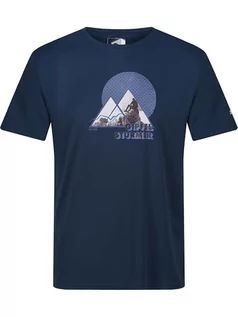 Koszulki sportowe męskie - Regatta Koszulka funkcyjna "Fingal Slogan II" w kolorze granatowym - grafika 1