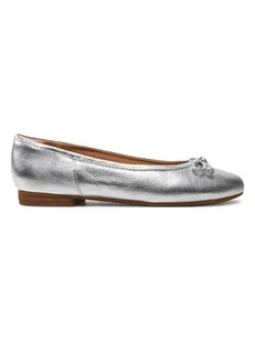 Clarks Skórzane baleriny "Fawna" w kolorze srebrnym - Baleriny - miniaturka - grafika 1