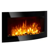 Kominki elektryczne - FERRETTI Kominek elektryczny 2000W ELISE Czarny - miniaturka - grafika 1