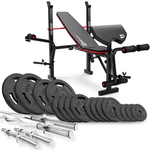 Hop-Sport Zestaw obciążeń Strong 86 kg z ławką HS-1020 - Pozostały sprzęt siłowy - miniaturka - grafika 1
