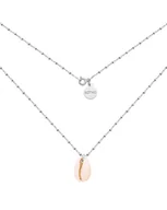 Naszyjniki - Srebrny naszyjnik z muszelką - miniaturka - grafika 1