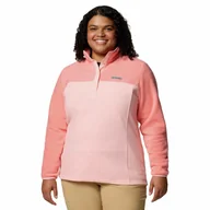 Bluzy damskie - Damska bluza polarowa Columbia Benton Springs 1/2 Snap Pullover Fleece II pink sand - L - miniaturka - grafika 1