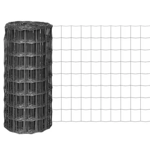 vidaxl Euro ogrodzenie 10 x 0,8 m; z siatki stalowej, szare - Ogrodzenia - miniaturka - grafika 1