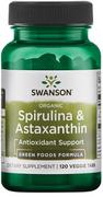 Suplementy naturalne - Swanson - Spirulina i Astaksantyna Organic, 120 vkaps - miniaturka - grafika 1