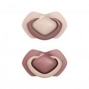 Smoczki uspokajające - canpol Babies Zestaw smoczków uspokajających silikonowych symetrycznych Pure Color 6-18 m, różowy - miniaturka - grafika 1