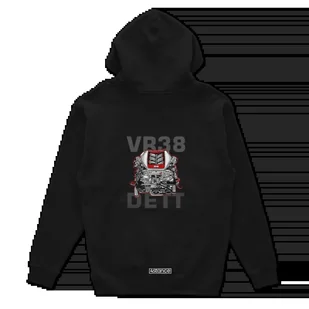 Czarna bluza z kapturem silnik VR38 DETT-S - Bluzy męskie - miniaturka - grafika 1