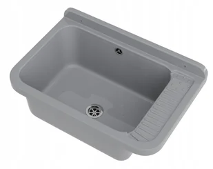 ZLEW GOSPODARCZY TECHNICZNY SZARY KOMORA ROBOCZA PRALNIA GARAŻ NEGRA - Zlewy i komory gospodarcze - miniaturka - grafika 1