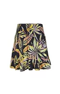 Spódnice - O'NEILL Lilia Smocked Skirt Spódnica, 39033 Black Tropical Flower, Regularny Damski, 39033 Czarny Tropikalny Kwiat, L-XL - miniaturka - grafika 1