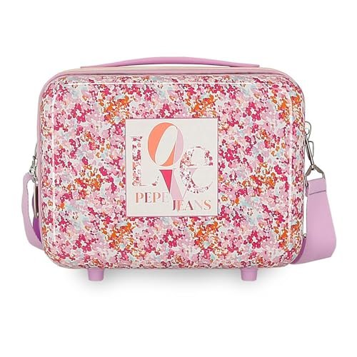 Pepe Jeans Sandra plecak szkolny, różowy, regulowane paski na ramię dla wygodnego przenoszenia, różne przegródki od Joumma Bags, Różowy kolor, Kosmetyczka ABS