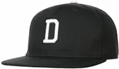 Czapki i chusty sportowe męskie - Czapka Snapback Letter D, czarny, One Size - miniaturka - grafika 1