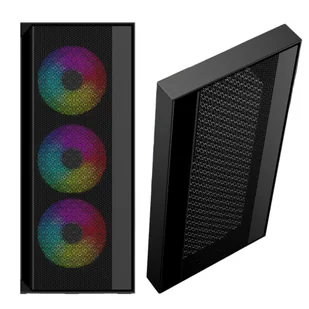 Przedni panel do obudowy FORNAX 4000 Gembird Front panel czarny - Akcesoria do komputerów stacjonarnych - miniaturka - grafika 1