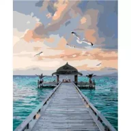 Malowanie po numerach - Titanum Malowanie po numerach - 40x50cm Pomost nad morzem - miniaturka - grafika 1