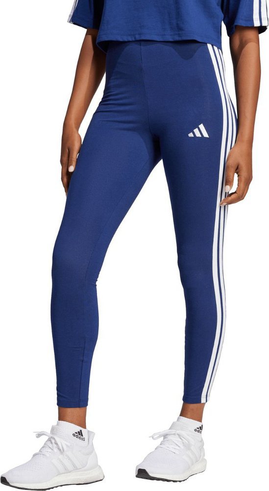 Adidas Legginsy damskie adidas Essentials 3-Stripes Cotton ciemnoniebieskie JE0067 XS
