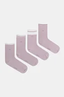 Skarpetki damskie - Calvin Klein skarpetki 4-pack damskie kolor fioletowy 701229442 - miniaturka - grafika 1