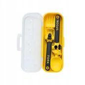 Sztućce dla dzieci - ZABAWNE SZTUĆCE ZASTAWA STOŁOWA MOTOCYKL ŁYŻKA I WIDELEC DLA DZIECI ŻÓŁTY - miniaturka - grafika 1