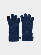 Rękawiczki dla dzieci - 4F Rękawiczki polarowe Touch Screen dziecięce - granatowe S/M - miniaturka - grafika 1