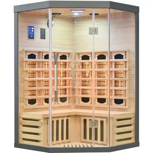 Sauna infrared narożna RG2C Grey z koloroterapią - Sauny - miniaturka - grafika 1