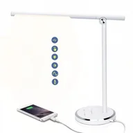 Lampy stojące - Lampa biurkowa Aigostar Anna 8W White - miniaturka - grafika 1