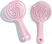 Szczotki do masażu - Ecarla Szczotka do masażu i rozczesywania włosów-różowa scz14 - miniaturka - grafika 1