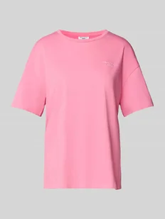 T-shirt z wyhaftowanym logo - Koszulki i topy damskie - miniaturka - grafika 1