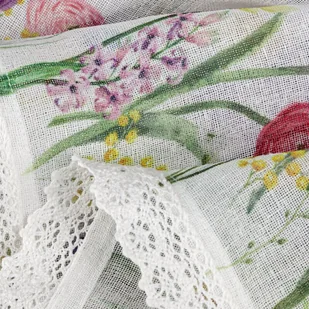 Firana 60 x 150 Dekoracyjna Gotowa Bella Biały+Róż - Firany - miniaturka - grafika 5