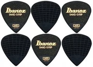 Inne akcesoria gitarowe - Ibanez PPA16MSG-BK Zestaw 6 kostek do gitary Sand Grip - miniaturka - grafika 1