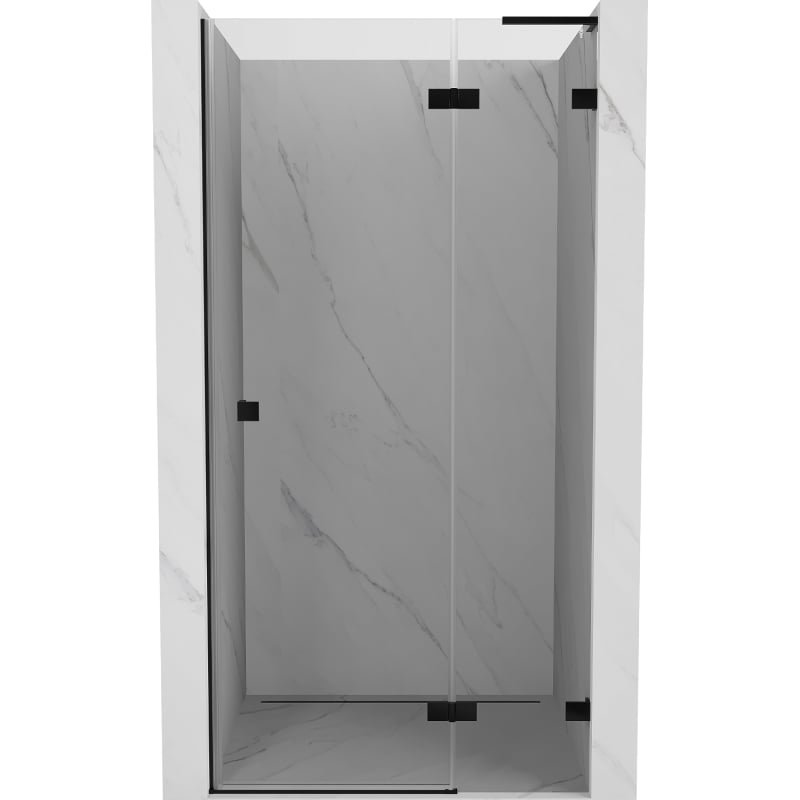 Mexen Lunar L drzwi prysznicowe uchylne prawe 105 cm, transparent, czarne - 834L-105-000-70-00-P