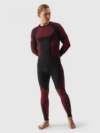 Bielizna sportowa męska - Męska bielizna termoaktywna bezszwowa (dół) 4F 4FWAW24USEAM166 - czarna - miniaturka - grafika 1