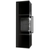 Piece wolnostojące - Piec wolnostojący koza Tora M 8 kW Ø 150, czarny termotec ,lacobel czarny - miniaturka - grafika 1