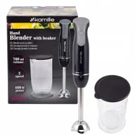 Blendery ręczne - Blender Ręczny rozdrabniacz czarny mocny Kamille KM-6745 400W Kubek 700ml - miniaturka - grafika 1
