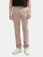 Spodnie męskie - Tom Tailor Spodnie materiałowe 1044716 Beżowy Regular Fit - miniaturka - grafika 1