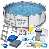Baseny ogrodowe - Basen ogrodowy, stelażowy, Bestway 56420, zestaw 18w1, 366x122 cm - miniaturka - grafika 1