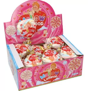 Lizaki Piankowe  Mallow Lollipop 24 Sztuk - Gumy do żucia, lizaki, dropsy - miniaturka - grafika 1