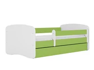 Łóżka dla dzieci i młodzieży - Łóżko dla dziecka, barierka, Babydreams, zielony, biały, mat - miniaturka - grafika 1