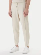 Spodnie sportowe męskie - BOSS Spodnie dresowe Sense 50557197 Beżowy Regular Fit - miniaturka - grafika 1
