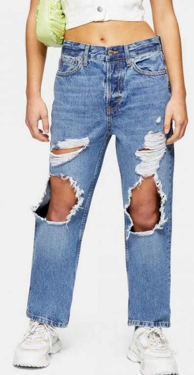 Topshop Spodnie Jeansowe Z Dziurami 36/32 Rxa