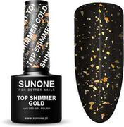 Lakiery hybrydowe - Sunone Lakiery hybrydowe 5ml Top shimmer gold - miniaturka - grafika 1