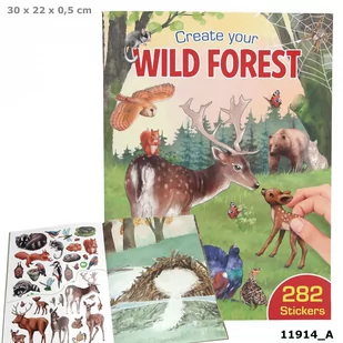 Zestaw z naklejkami Wild Forest. 282 naklejki - Kolorowanki, wyklejanki - miniaturka - grafika 1