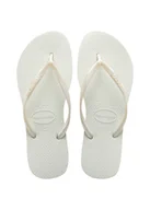 Klapki i japonki damskie - Havaianas, Japonki damskie, Slim Bianco, rozmiar 39/40 - miniaturka - grafika 1