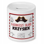 Skarbonki - Skarbonka 330 ml Dla Krzyśka Syna Dziecka Prezent z Nadrukiem ze Zdjęciem + Opakowanie na prezent (wzór 03) - miniaturka - grafika 1