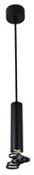 Lampy sufitowe - Candellux Lighting czarna lampa wisząca TUBA 31-77714 pojedynczy zwis nad blat z ozdobnymi pierścieniami 31-77714 - miniaturka - grafika 1