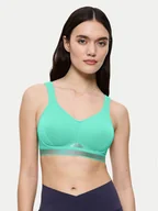 Bielizna sportowa damska - Triumph Biustonosz sportowy Triaction Cardio Flow 10205923 Zielony - miniaturka - grafika 1