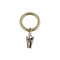 Akcesoria do wystroju okien - Kółka z żabką mosiądz antyczny 16/19 mm 10 sztuk Bojanek - miniaturka - grafika 1