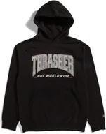 Bluzy męskie - bluza męska HUF (THRASHER) BAYVIEW PO HOODIE Black - miniaturka - grafika 1