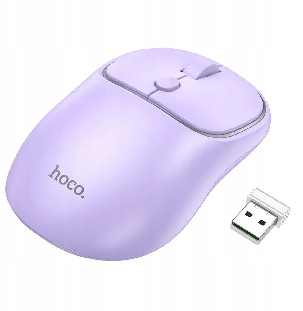 Myszka bezprzewodowa Hoco 2,4G 1600 dpi GM25 fioletowa